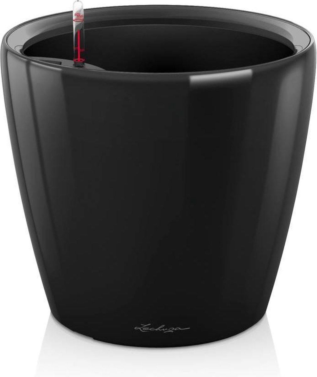 Lechuza - CLASSICO PREMIUM 50 LS - plantenbak - zwart hoogglans - ALL-IN-ONE set - EAN: 4008789161093