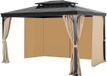 Vevor Gazebo Gordijn Buiten Privacy Scherm Gordijn 2840x2840x2040mm Khaki