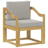 vidaXL - Buitensofa - Polyester - Wit - en - lichtgrijs