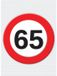 Bellatio Decorations Verjaardag deurposter - 65 jaar - stopbord - 59 x 84 cm