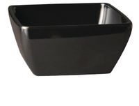 APS Melamine schaal pure color - 19x19x9 cm - Zwart - Set van 2 stuks