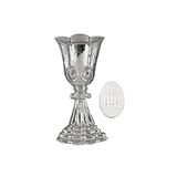 Rayher 3120022 wax motief: kelk + hostie, 6 cm in blisterverpakking. 1, zilver, zilver