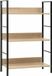 vidaXL Boekenkast 3 schappen 60x27,6x90,5 cm bewerkt hout eikenkleurig