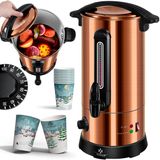 KESSER® Chaudière à vin chaud 10L en acier inoxydable avec 10x gobelets