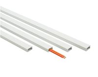 FAMATEL Mini-kanaal, 12 x 12 mm, eenvoudige montage, 2 m strepen, grijs, wit