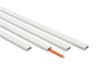 FAMATEL Mini-kanaal, 12 x 12 mm, eenvoudige montage, 2 m strepen, grijs, wit