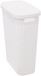 5Five Smalle Wasmand met deksel Rotan - wit - gevlochten kunststof - 40 liter - 26 x 46 x 60 cm
