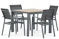 Lifestyle Garden Furniture Lifestyle Sella/Borello 100 cm dining tuinset 5-delig