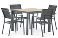 Lifestyle Garden Furniture Lifestyle Sella/Borello 100 cm dining tuinset 5-delig
