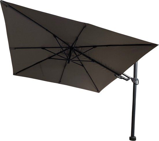Borek Barletta Vrijhangende Zweefparasol Grijs 3x3 m