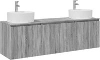 vidaXL Badkamerkastenset 3 st Grijs Sonoma 161,5 x 44,5 x 82 cm
