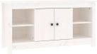 vidaXL - Meuble TV - 103x36,5x52 cm - pin massif - blanc