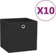vidaXL Opbergboxen - 10 stuks - 28x28x28 cm - Zwart