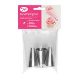 Tala Spuitzak Set met 3 Grote Roestvrijstalen Spuitmondjes Herbruikbare Decoratiezak BPA Vrij voor Taarten Cupcakes Gebak Slagroom Glazuur en Aardappelpuree