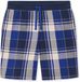 SCHIESSER Bermuda Heren Pyjamas Geruit Koninklijk Blauw Katoen Maat 56