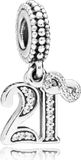 Pandora Hangbedel zilver 21 Years of Love 797263CZ