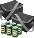 Merkloos Kleine mini koeltas voor lunch of sixpack blikjes - 2x - Zwart - 3.7 liter