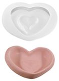 Moule en silicone en forme de cœur pour la création d'objets en résine