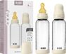 BIBS Biberon en verre - 240ml - Pack de 2 - Tétine en caoutchouc naturel - Ivoire