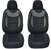 BREMER SITZBEZÜGE Autostoelhoezen compatibel met Lexus RX 1 bestuurders- en passagiersset vanaf 1998-2003 / autostoelbekledingen beschermhoezen set autostoelhoezen 2-pack in zwart/grijs