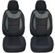 BREMER SITZBEZÜGE Autostoelhoezen compatibel met Dodge Caliber bestuurder en passagiersset vanaf 2006-2011 / autostoelbekledingen set autostoelhoezen 2-pack in zwart/grijs