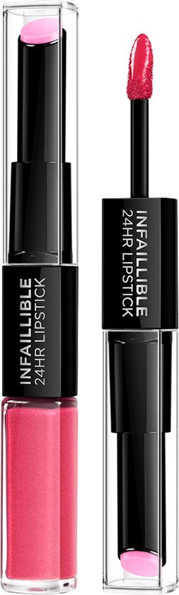 L'Oréal Make-Up Designer Infaillible 24H Lipstick - 214 Raspberry For Life - Rood - Langhoudende, Verzorgende Lippenstift - 5 ml