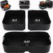 Merkloos Siliconen Airfryer Liners - 3 Stuks Grote Herbruikbare Inzetstukken voor Ninja Flexi Drawer Dual Airfryer - Accessoires voor 10.4L Foodi Flexdrawer AF500EU AF500EUCP
