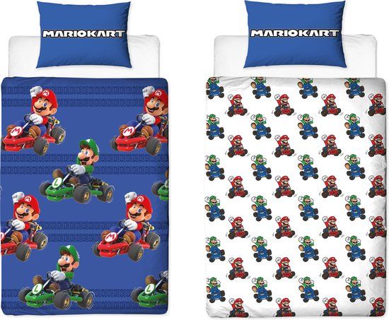 4KidsOnly Super Mario Dekbedovertrek Eenpersoons Polyester Multi Colour 140 x 200 cm
