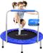 SereneLife Fitness Trampoline – Opvouwbare Mini Trampoline voor Kinderen en Volwassenen - 91 cm - Blauw - Max. 90 kg