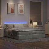 Maison Exclusive - Cadre de lit ottoman avec matelas, gris clair, 180x200 cm, velours