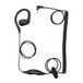 Cobra 2,5 mm 1-pins walkietalkie, C-Style in-ear oortelefoon, headset, compatibel met Cobra MicroTalk PX650, RX680, RX380, AM1055, AM855, AM255, zwart, 1 stuk