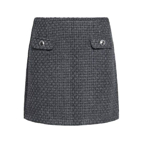 PIECES mini rok antraciet