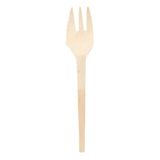 100 stuks - messen/vork, 13,7 cm, natuurlijk hout
