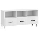 vidaXL TV Kast met lade Hoogglans Wit 102 x 34,5 x 50 cm Bewerkt hout