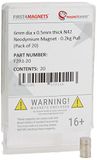 Expert Expert Magneet 6 mm diameter x 0,5 mm dik, N42 neodymium magneet - 0,2 kg trui (20 stuks), zilver