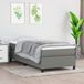 Maison Exclusive - Cadre de lit avec sommier tapissier, gris foncé, 90 x 190 cm, textile