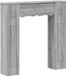 vidaXL Façade de cheminée gris Sonoma 102 x 20 x 102 cm Bois traité