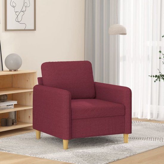 vidaXL Fauteuil Stof Wijnrood