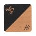 Esschert Design Tapis de porte décoratif carré marron coco 50x50cm