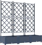 vidaXL Plantenbak Grijs 120 x 40 x 125,5 cm Staal