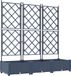 vidaXL Plantenbak Grijs 120 x 40 x 125,5 cm Staal