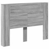 vidaXL Hoofdbord kast met LED Grijze Sonoma Bewerkt hout