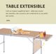 Outsunny table de pique-nique en aluminium, 120x60x70 cm, beige.