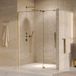 Brauer Stellar - Nisdeur - 2-Delig - Draaiend - Helder Glas - 140 x 200 cm - Omkeerbaar - incl. Glascoating - PVD Goud Geborsteld