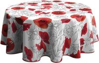 Le linge de Jules Tafelkleed, vuilafstotend, klaproos, rond, 160 cm