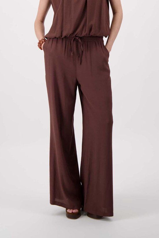 Zusss Broek Crincle Doek Fladder Broek 0303 0048 Brown Dames Maat - S