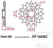 JT Sprockets JTF1443.14SC 14-Tanden Staal Voorste Countershaft Sprocket