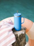 Qwetch Cold Cup Geïsoleerd met Handvat - Pop Azur