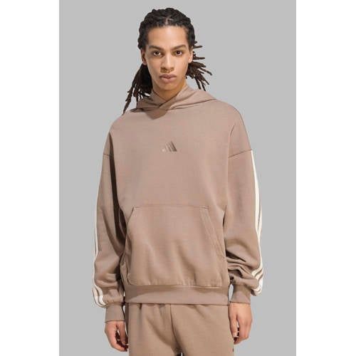 adidas Sportswear boxy sweater met logo - zand