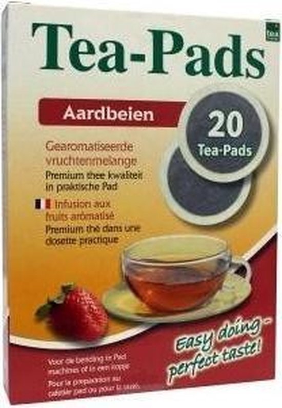 Geels Strawberry vruchtmelange tea pads 20 stuks